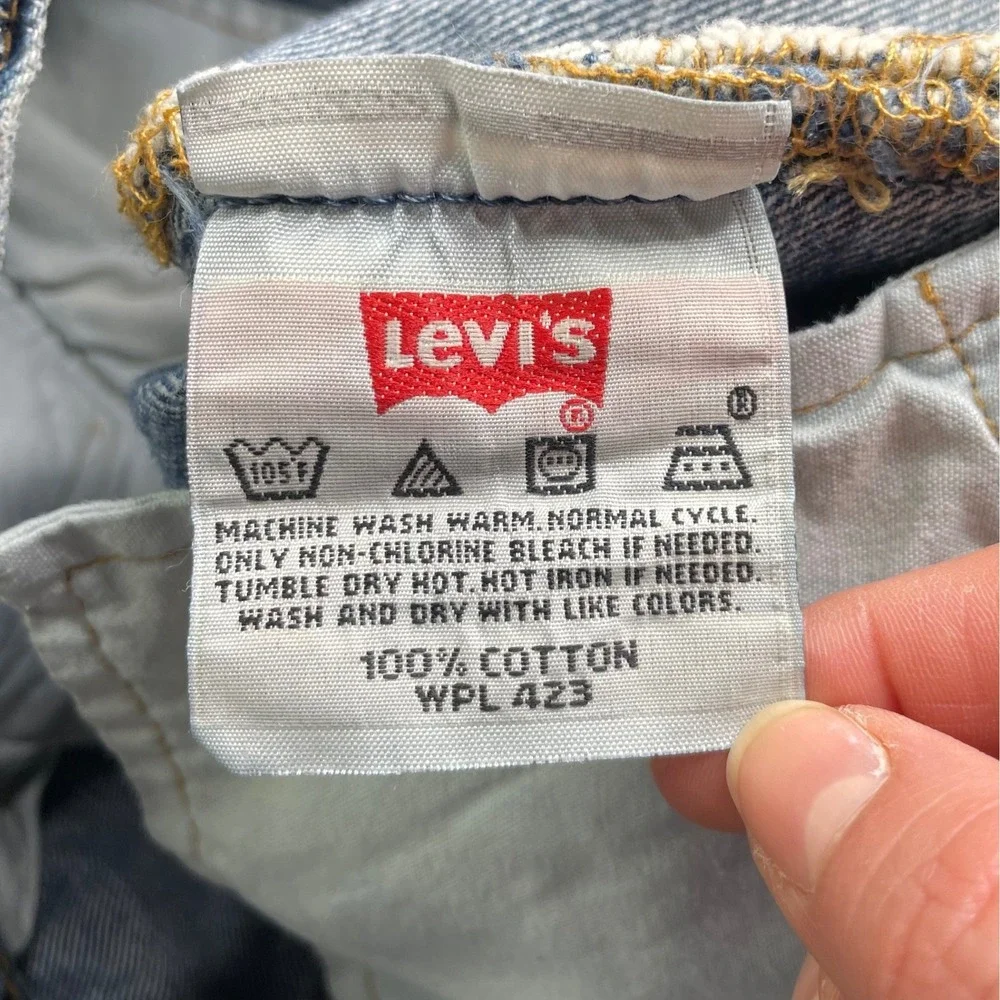Levi's 501 Original Fit Jeans Men 36x30 Blue Medium Wash Button Fly Denim‎